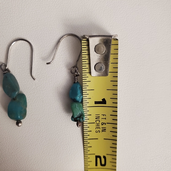 Sterling silver turquoise earrings - Picture 3 of 3